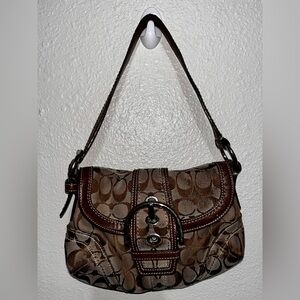 Coach Brown Patterned Shoulder Bag